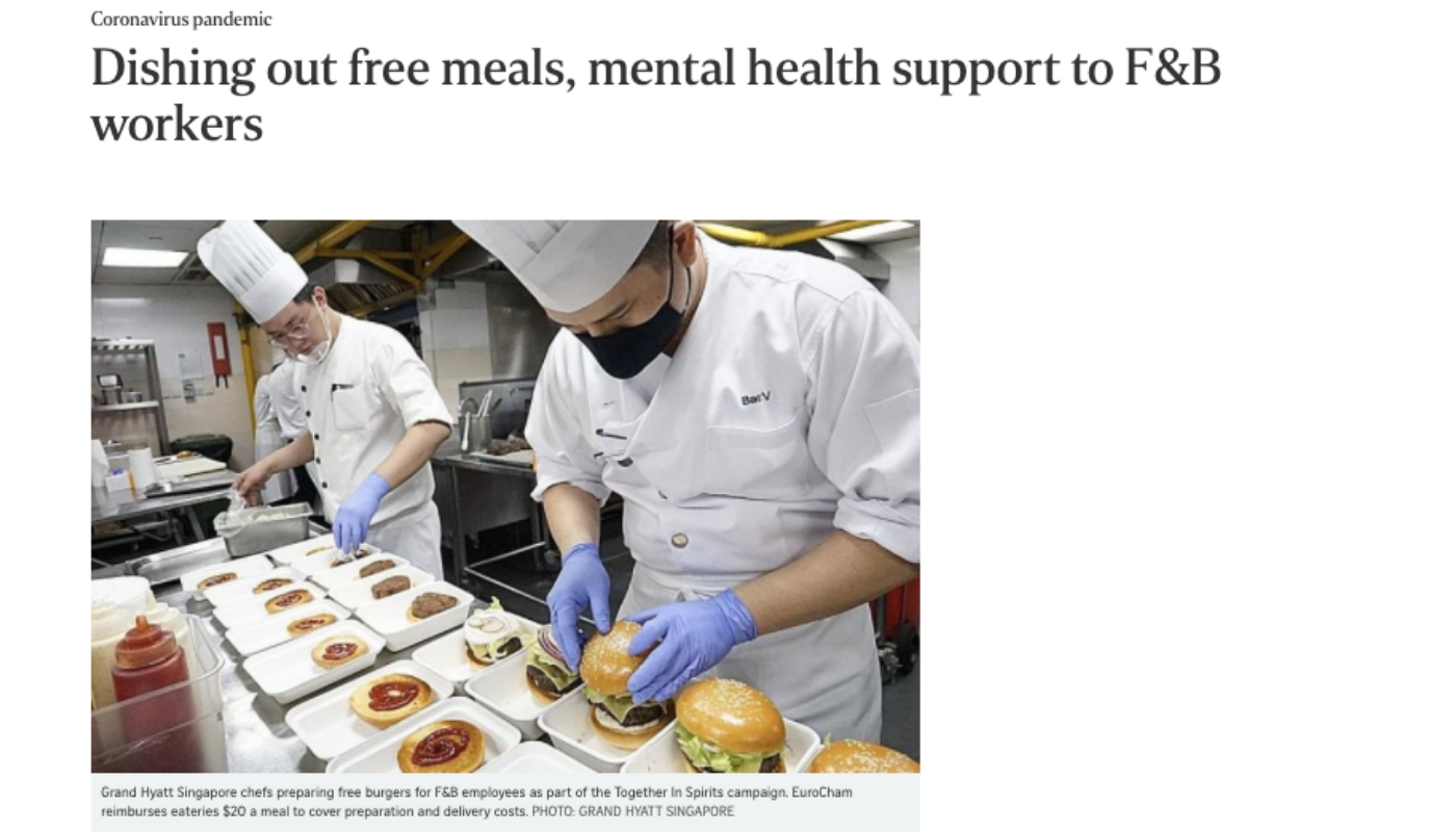 Dishing out free meals, mental health support to F&B workers – The Straits Times