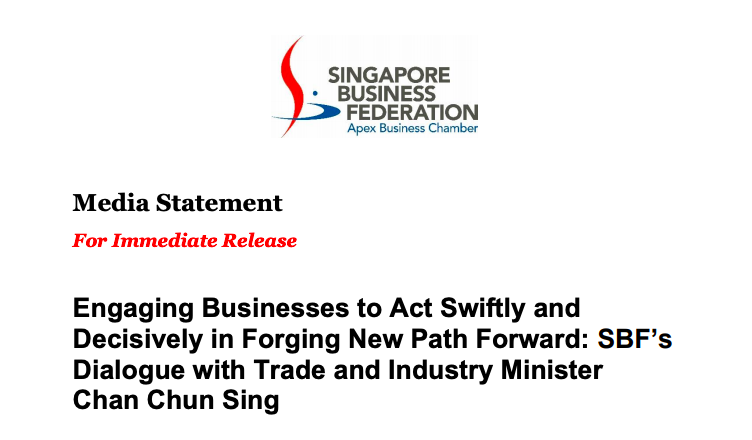 Engaging Businesses to Act Swiftly and Decisively in Forging New Path Forward: SBF’s Dialogue with Trade and Industry Minister Chan Chun Sing