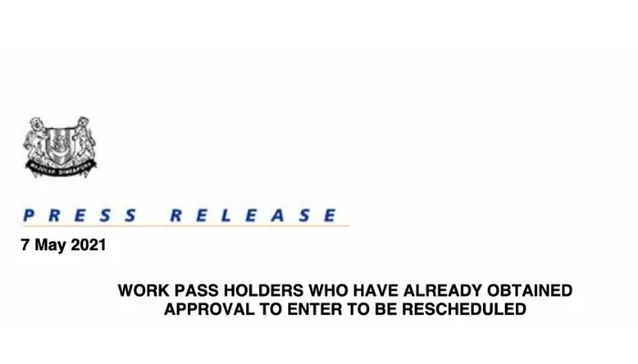 MOM: Revised entry approval measures for work pass holders