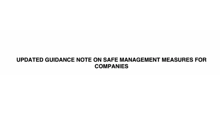 Enterprise Singapore: Updated Guidance on Safe Management Measures for Companies