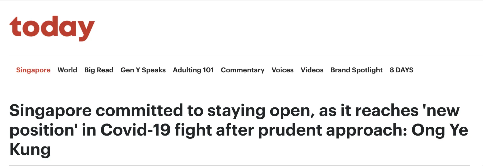 Singapore committed to staying open, as it reaches ‘new position’ in Covid-19 fight after prudent approach: Ong Ye Kung – TODAY