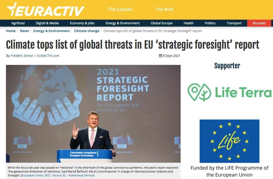 Climate tops list of global threats in EU ‘strategic foresight’ report – EURACTIV.com