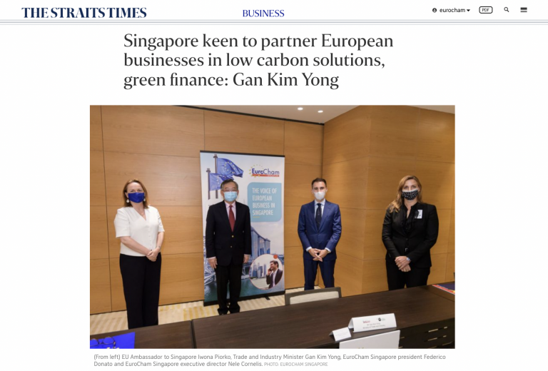 Singapore keen to partner European businesses in low carbon solutions, green finance: Gan Kim Yong – The Straits Times