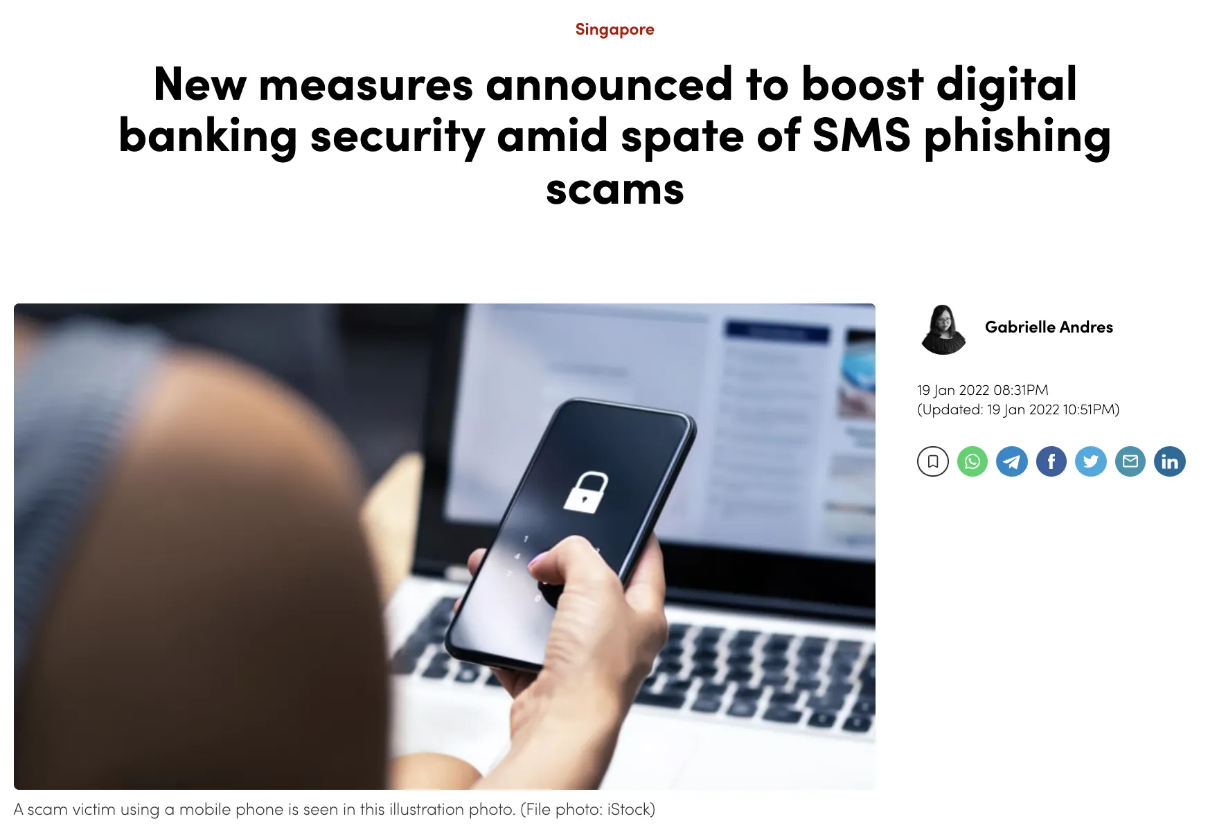 New measures announced to boost digital banking security amid spate of SMS phishing scams – CNA