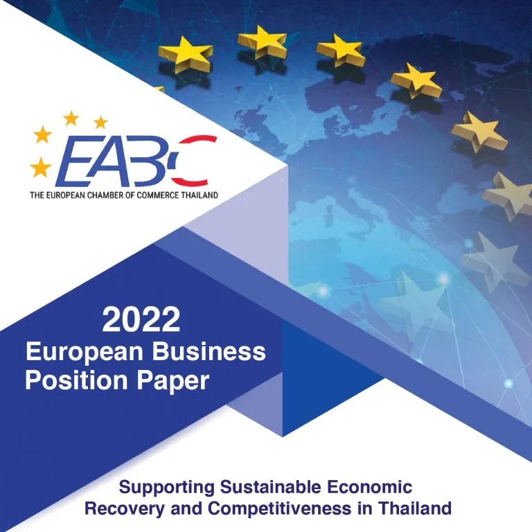 EABC: 2022 European Business Position Paper – Supporting Sustainable Economic Recovery and Competitiveness in Thailand
