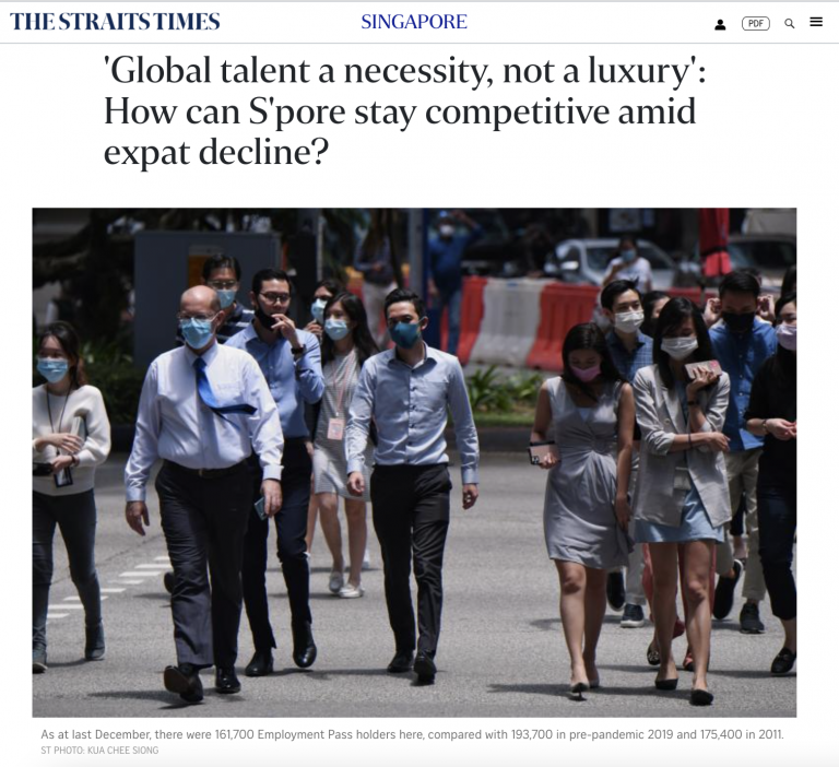 ‘Global talent a necessity, not a luxury’: How can S’pore stay competitive amid expat decline? – The Straits Times