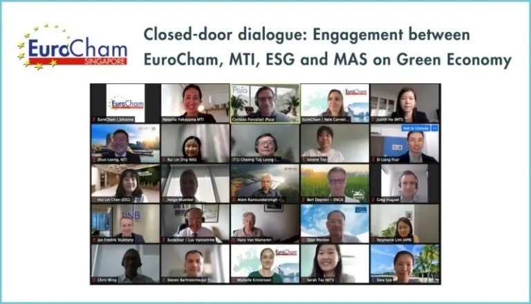 Closed-Door Dialogue – Engagement between EuroCham, MTI, ESG, MAS on Green Economy