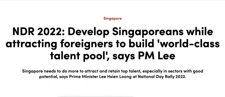 NDR 2022: Develop Singaporeans while attracting foreigners to build ‘world-class talent pool’, says PM Lee – The Straits Times
