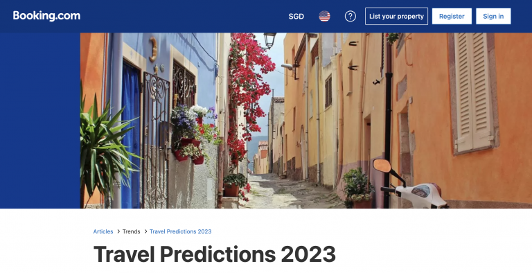 Booking.com’s Travel Predictions 2023