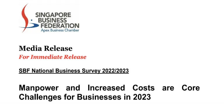 Singapore Business Federation – National Business Survey 2022/2023