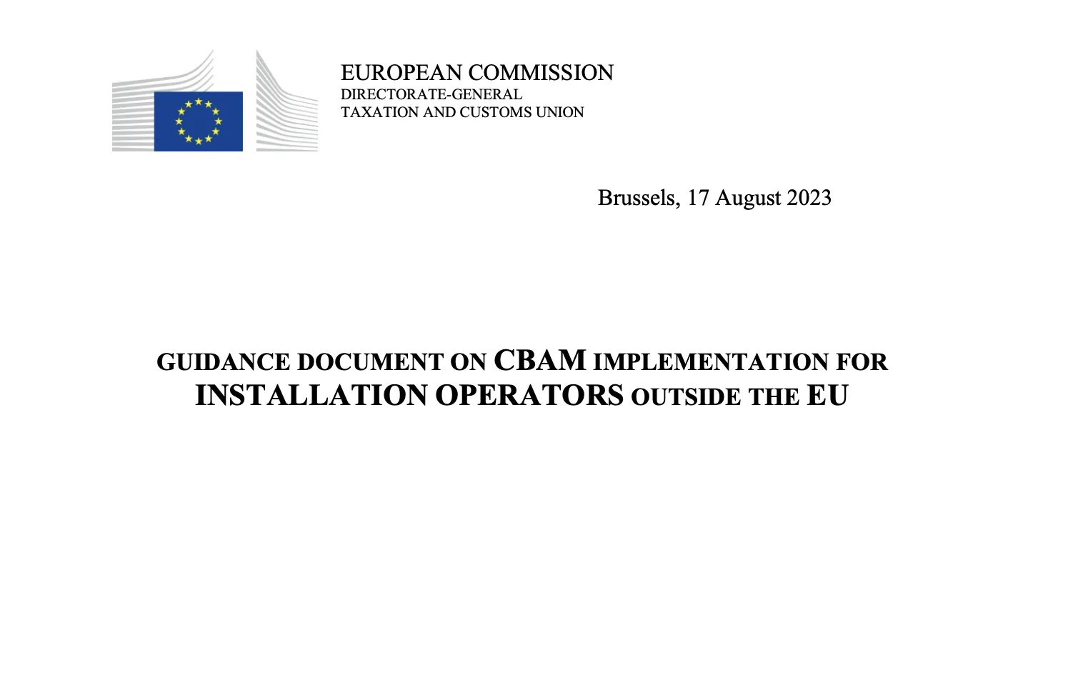 CBAM Guidelines