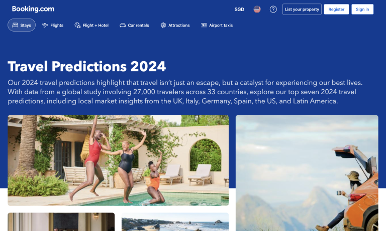 Booking.com’s Travel Predictions 2024