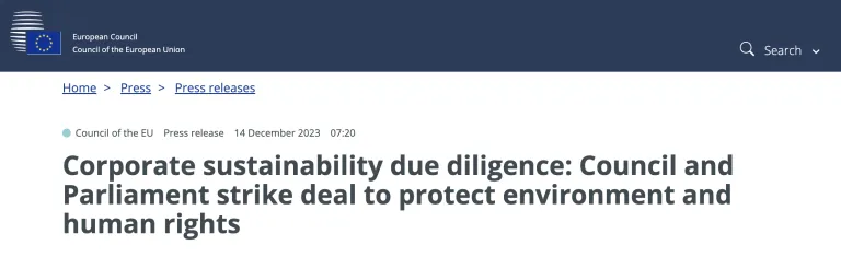 Corporate sustainability due diligence: Council and Parliament strike deal to protect environment and human rights
