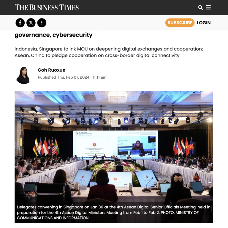 ASEAN digital ministers in Singapore to discuss scams, AI governance, cybersecurity – The Business Times