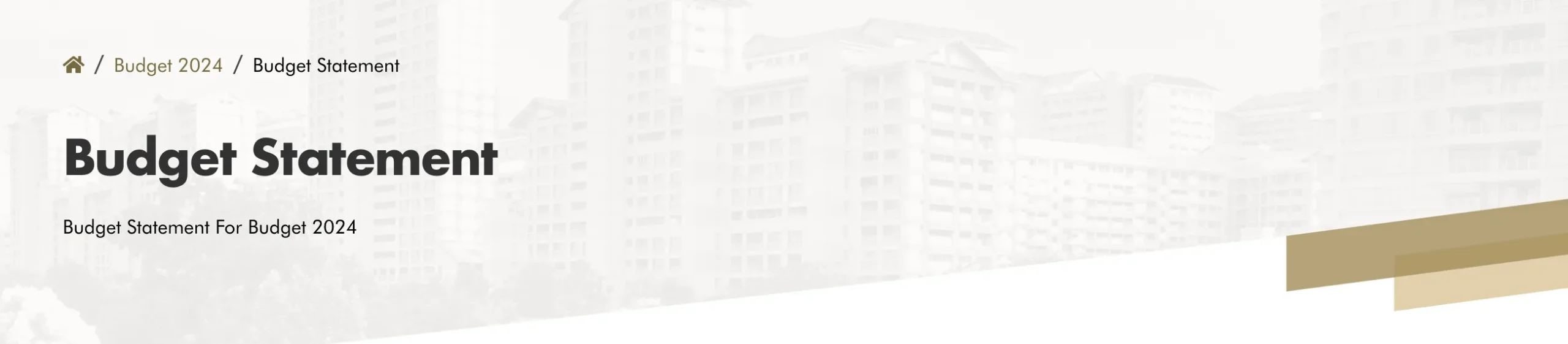 Budget Statement For Budget 2024: Building Our Shared Future Together