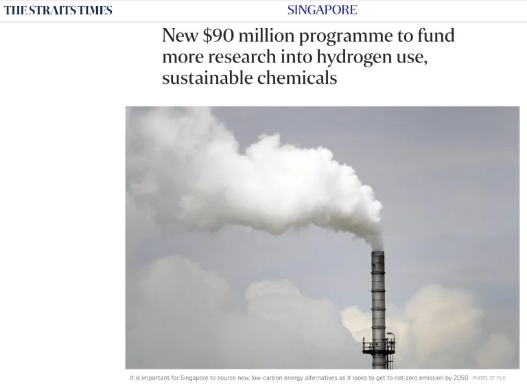 New $90 million programme to fund more research into hydrogen use, sustainable chemicals – The Straits Times